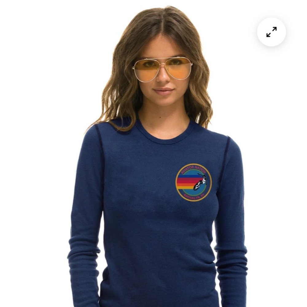 Aviator Nation Tie-Dye Thermal Shirt Unisex Medium NWT - Picture 2 of 6